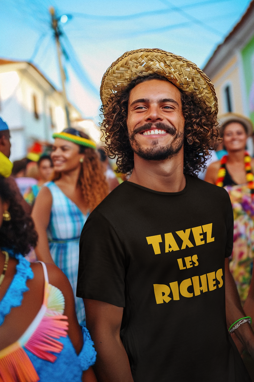 Thumbnail: Taxez les Riches T-shirt en coton épais Unisex Fit 