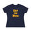Thumbnail: Eat the Rich Tee designed to fit a shorter more full feminine form