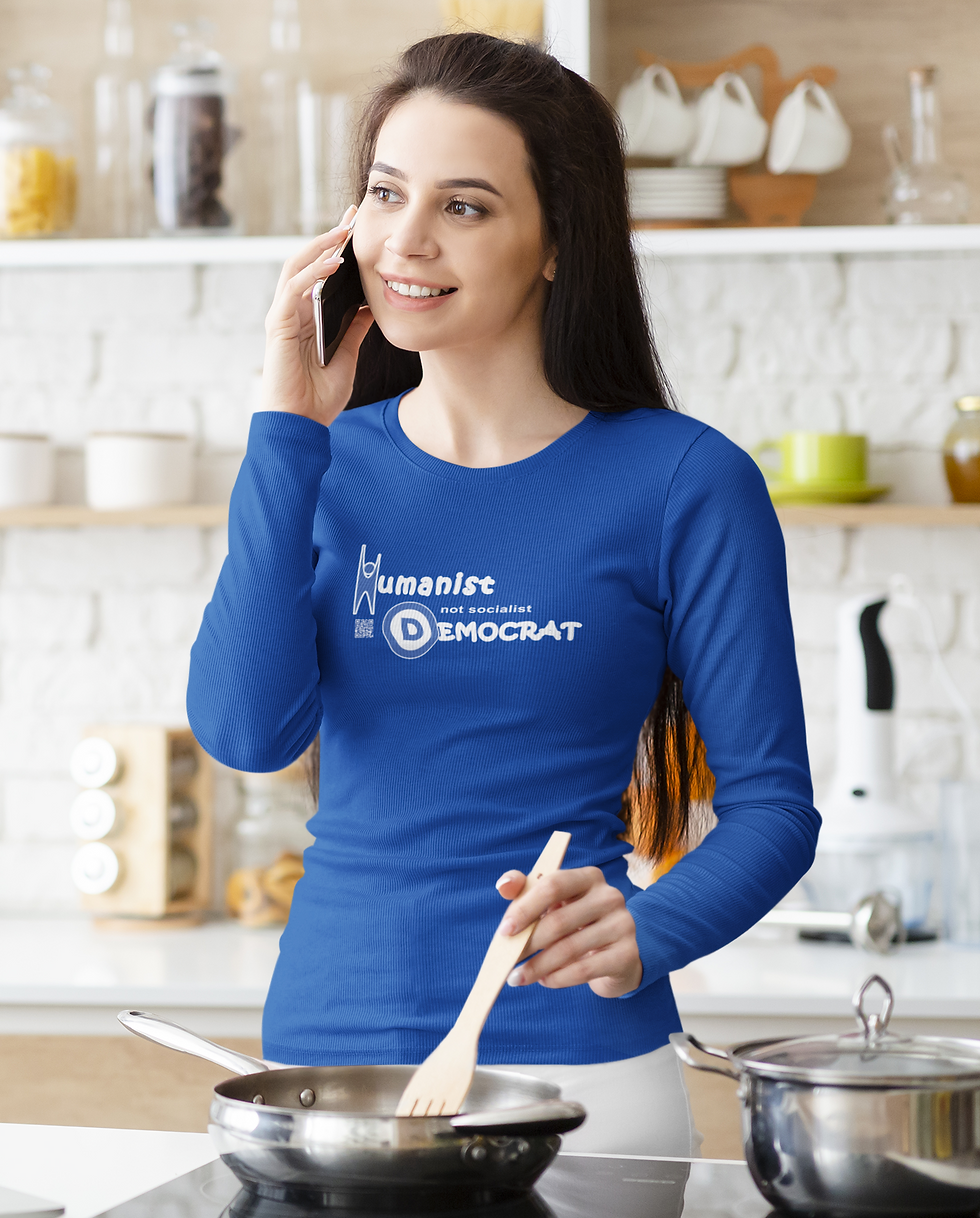 Thumbnail: Humanist 'not solcialist' Democrat Unisex Ultra Cotton Long Sleeve Tee