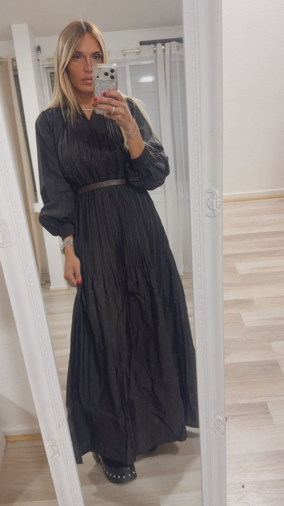 Miniature : Robe plissée noire