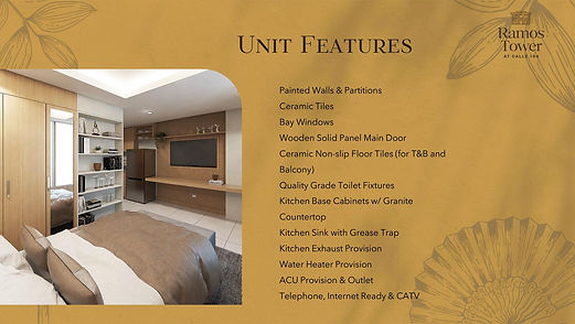 Calle 104 Ramos tower Unit Features Cebu Condominium