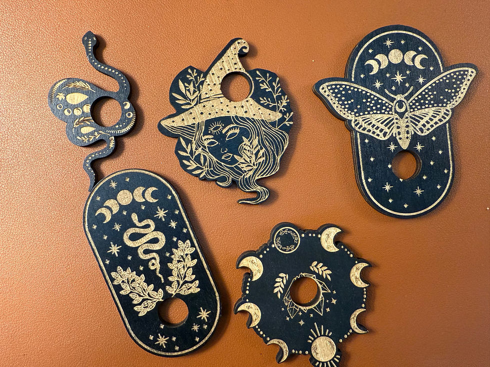 Decorative Wooden Crystal Holders (small)