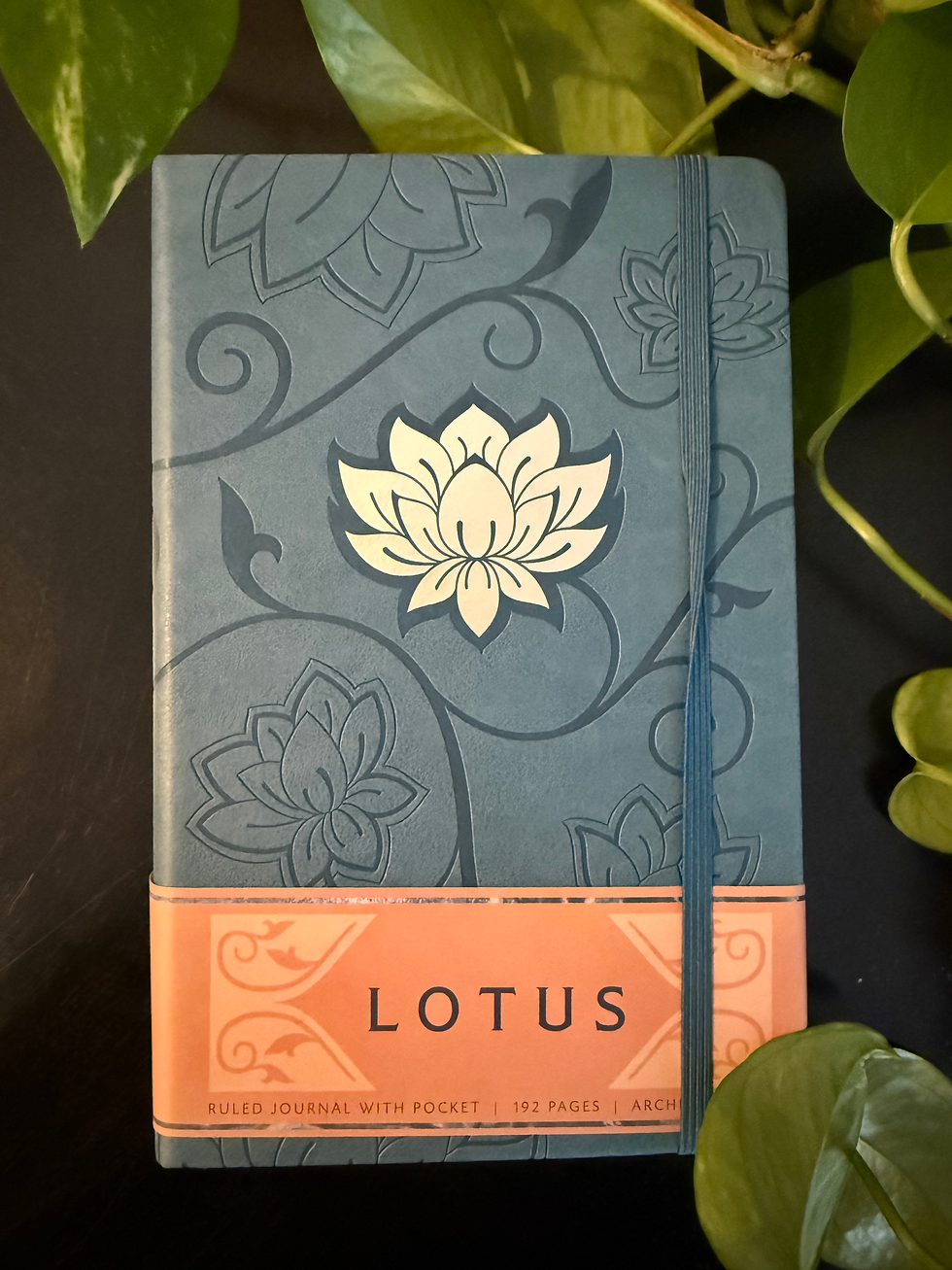 Lotus Hardcover Ruled Journal
