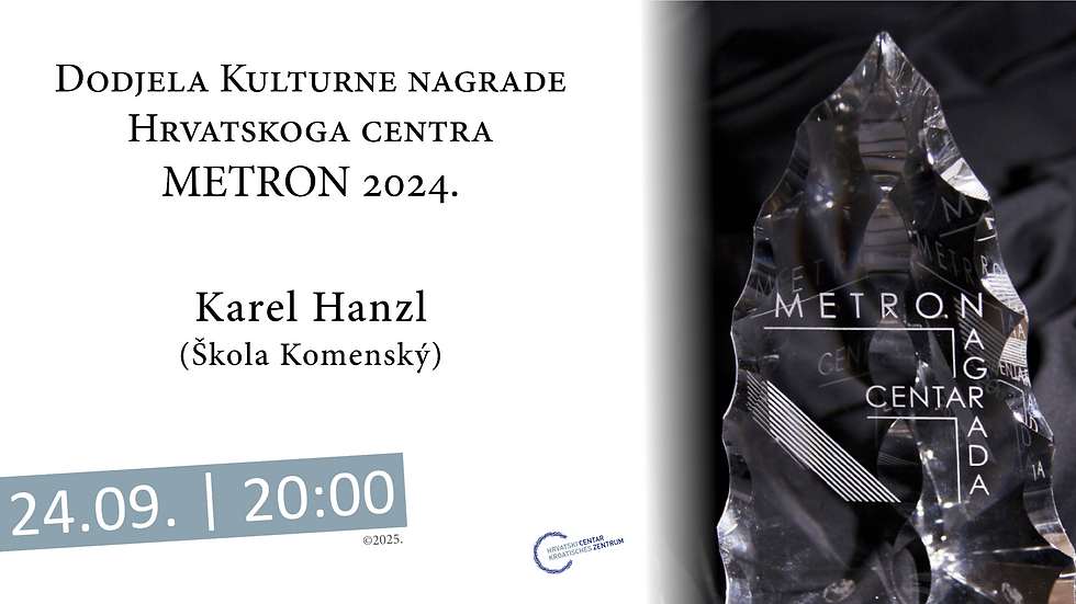 Dodjela Kulturne nagrade Hrvatskoga centra / Kulturpreisverleihung METRON 2024.