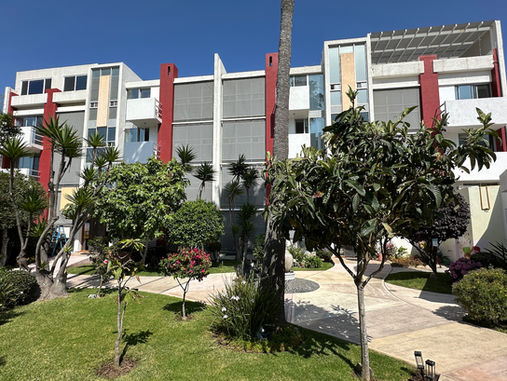 View of Dalí Suites towers from the entrance