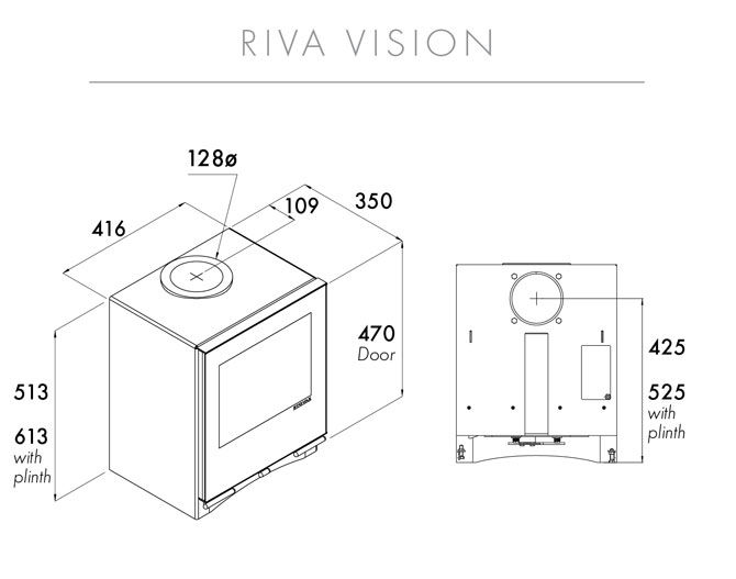 Thumbnail: Stovax Vision Midi Wood Burning Stoves & Multi-fuel Stove