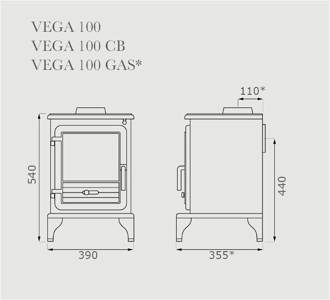Thumbnail: Penman Vega 100 Gas Stove Gas Stove with Ceramic Coals