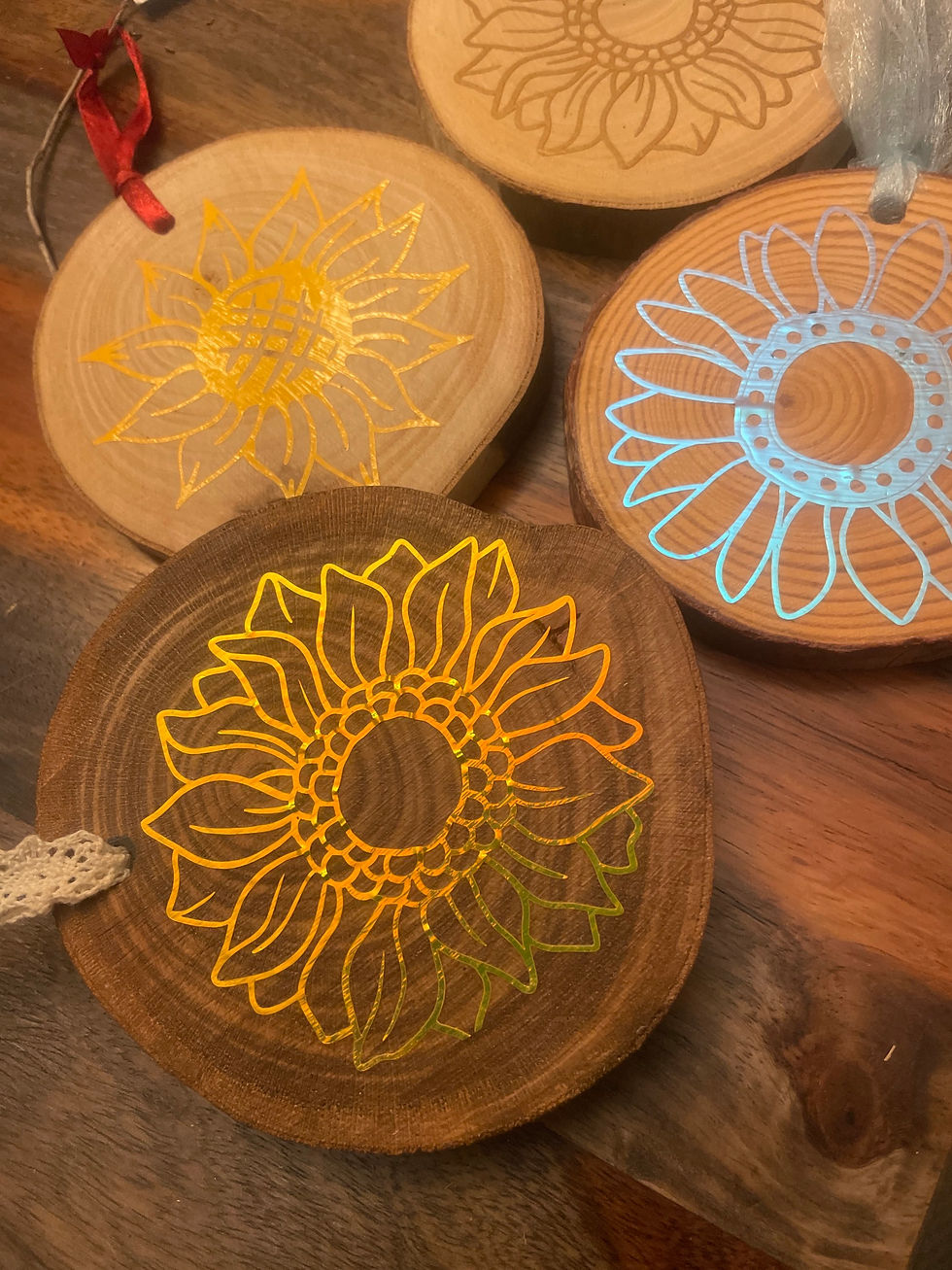 Thumbnail: Wood Slice Gift Tags & Ornaments, Gift Embellishments,Rustic Keepsakes