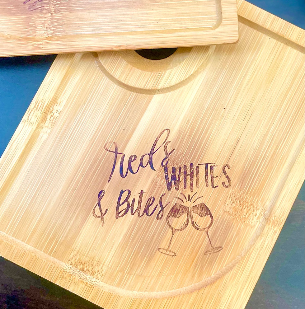 Thumbnail: portable charcuterie board & wine glass holder