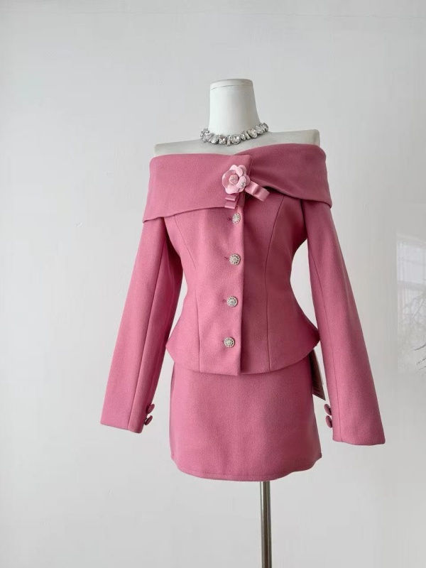Thumbnail: The Parisian Rose Off-Shoulder Skirt Set