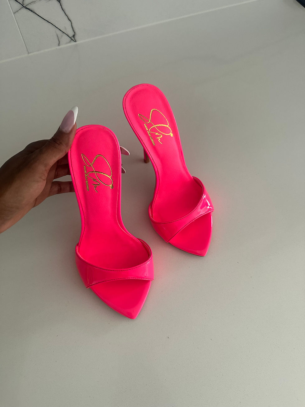 Miniature : Été | Mules à talons roses