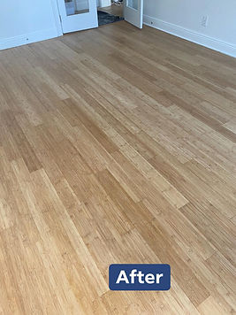 After, refinished natural Bamboo floor