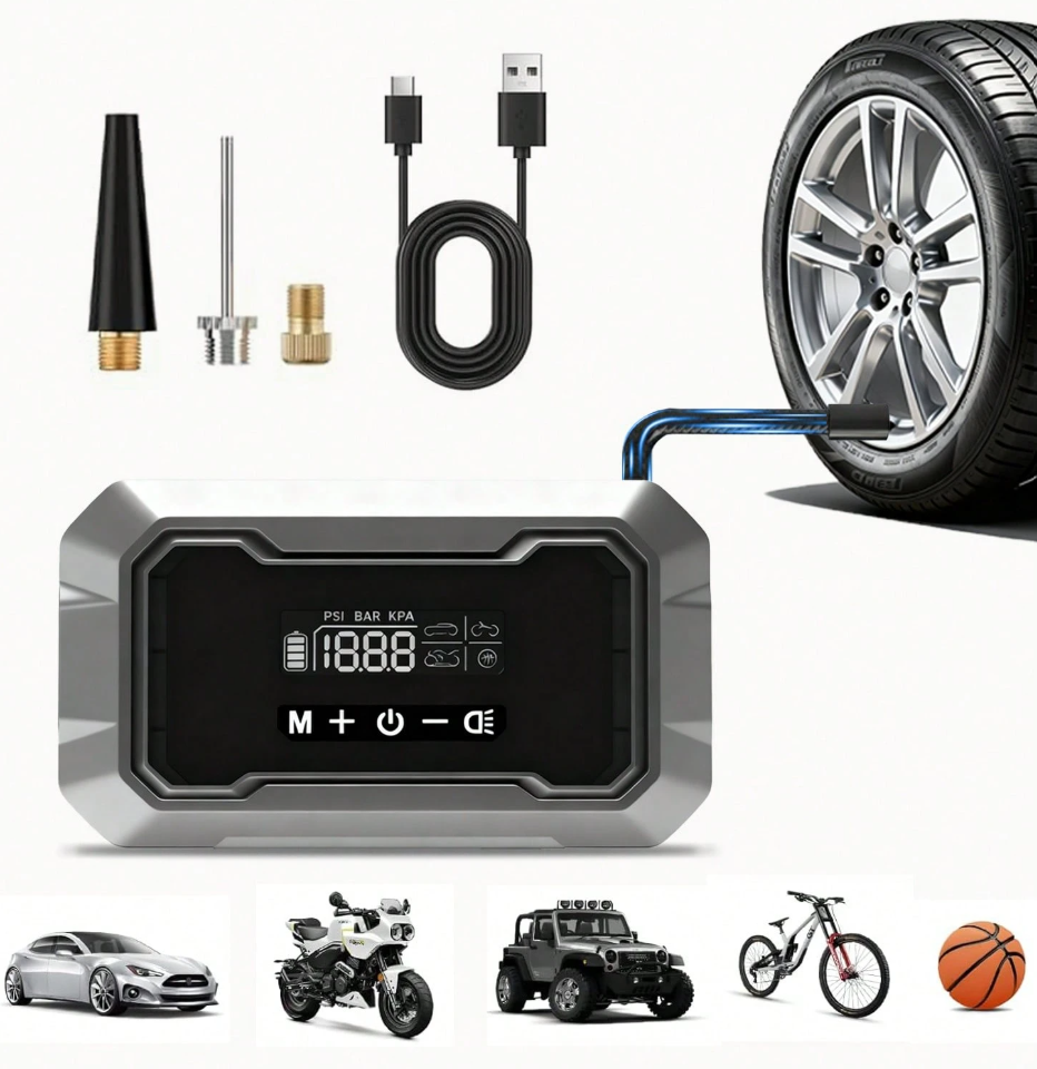 Miniatura: Inflador inalámbrico miltiuso. Inflador de cauchos para carros, bicicletas, pelotas y más.