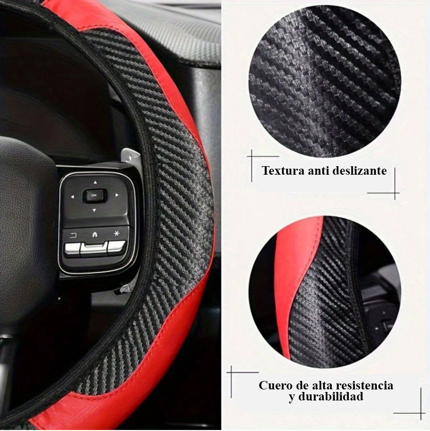 Miniatura: Forro de volante set de 6 piezas en fibra de carbono