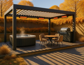 Morvelle Louvered Roof Pergola