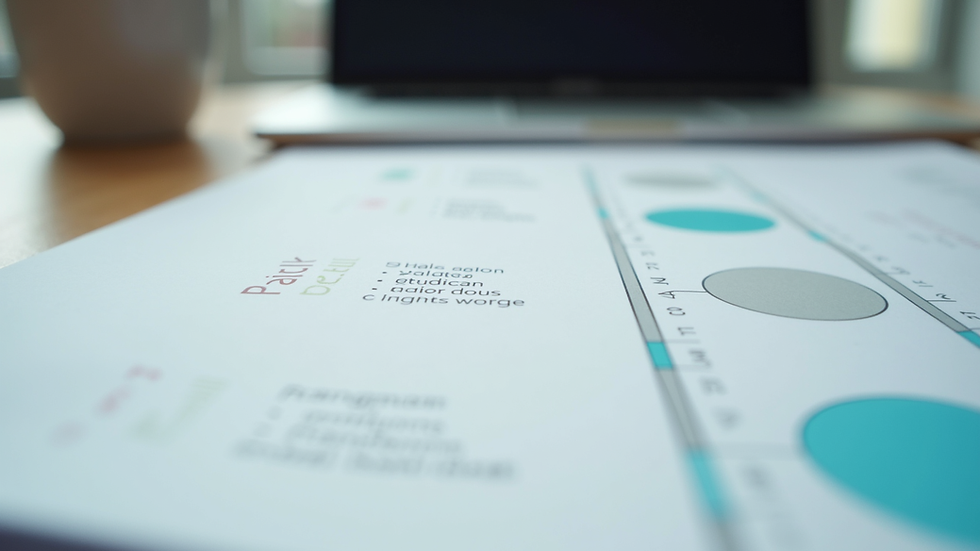 Close-up view of a project plan with timelines and tasks on a desk