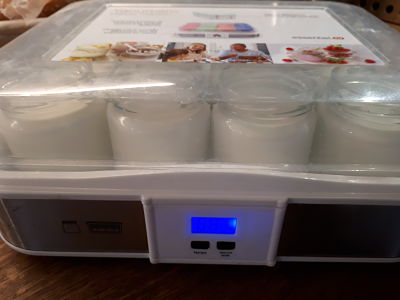 Mes yaourts maison servis au petit déjeuner - Yaourtière en chauffe pour 10 heures