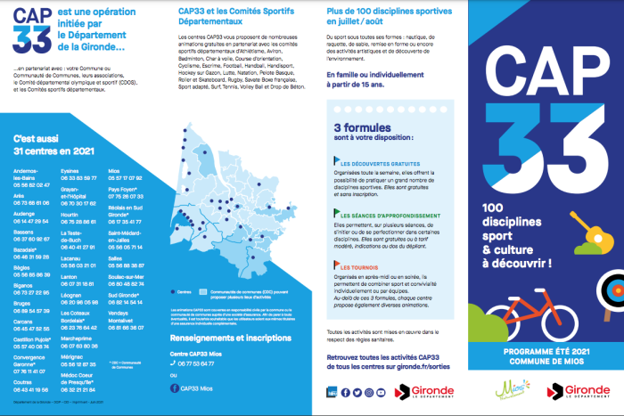 Programme d'activités CAP 33