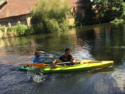 Canoë sur la Leyre - Patrick en plein effort