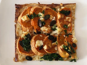 Tarte feuilletée aux patates douces