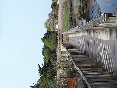 Sentier littoral Gujan Mestras-Passerelle au-dessus de l'eau