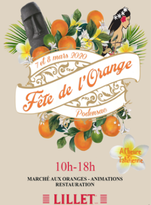 Affiches et programmes de la fête Lillet de l'orange à Podensac