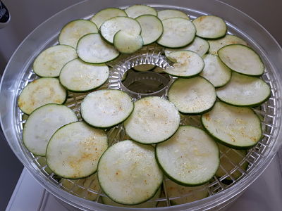 Chips de courgette - Prêts à déshydrater