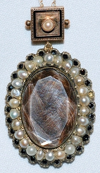#513 8k Hair Mourning Brooch c.1859