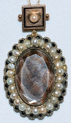 #513 8k Hair Mourning Brooch c.1859