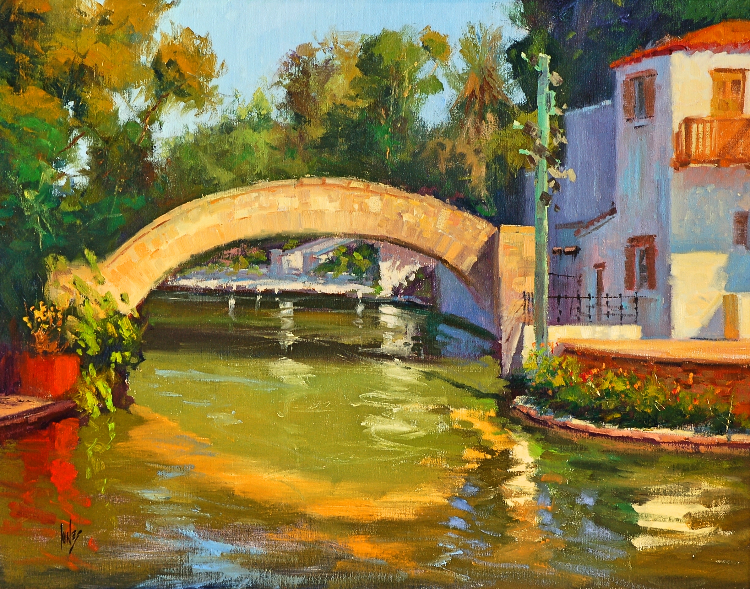 "Rosita's Bridge" Oil by Rusty Jones