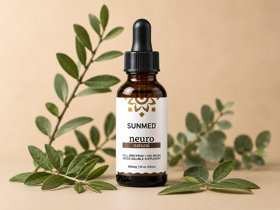 SUNMED Neuro CBD and CBG water soluble wellness product