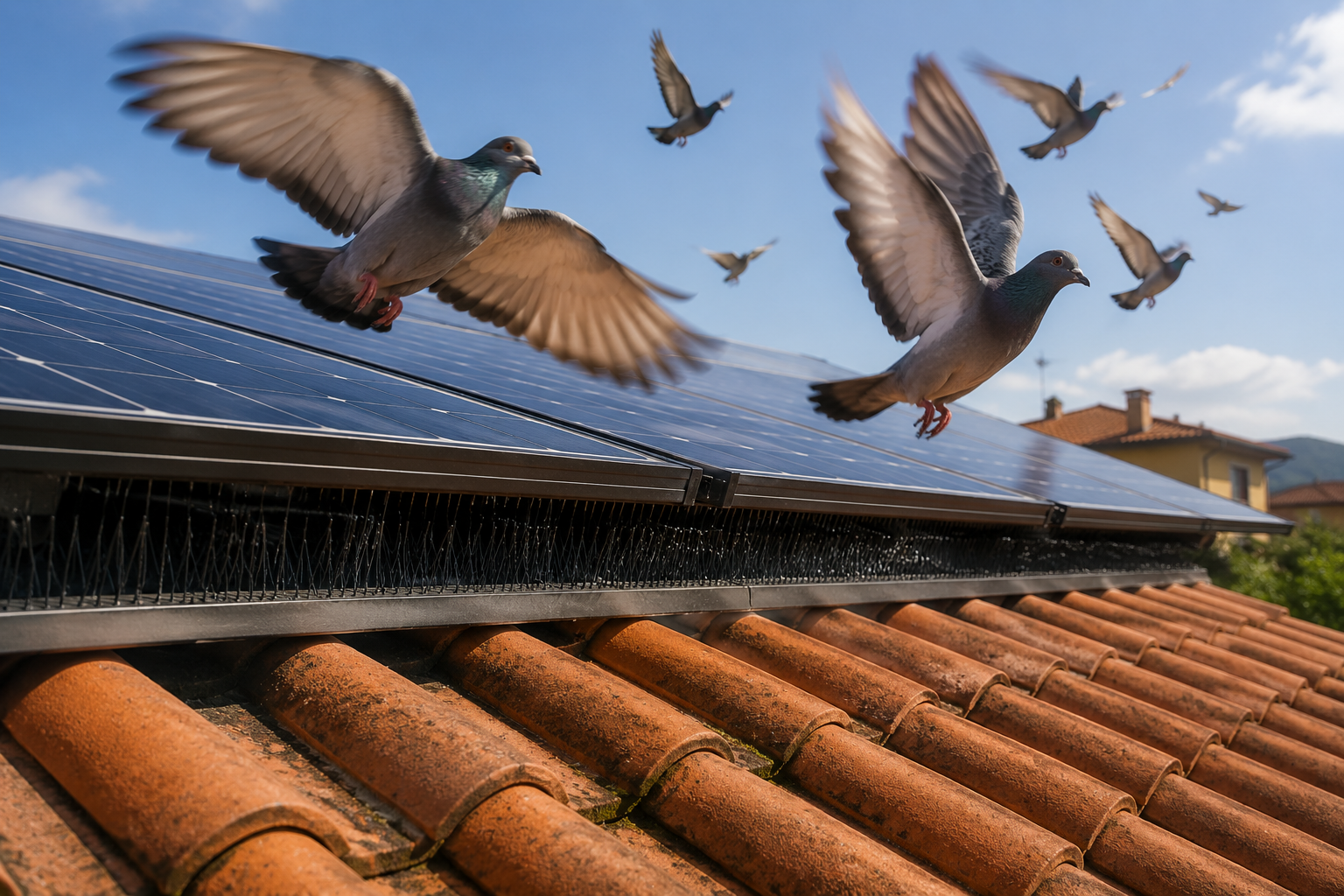 Protezione anti-volatili per pannelli fotovoltaici