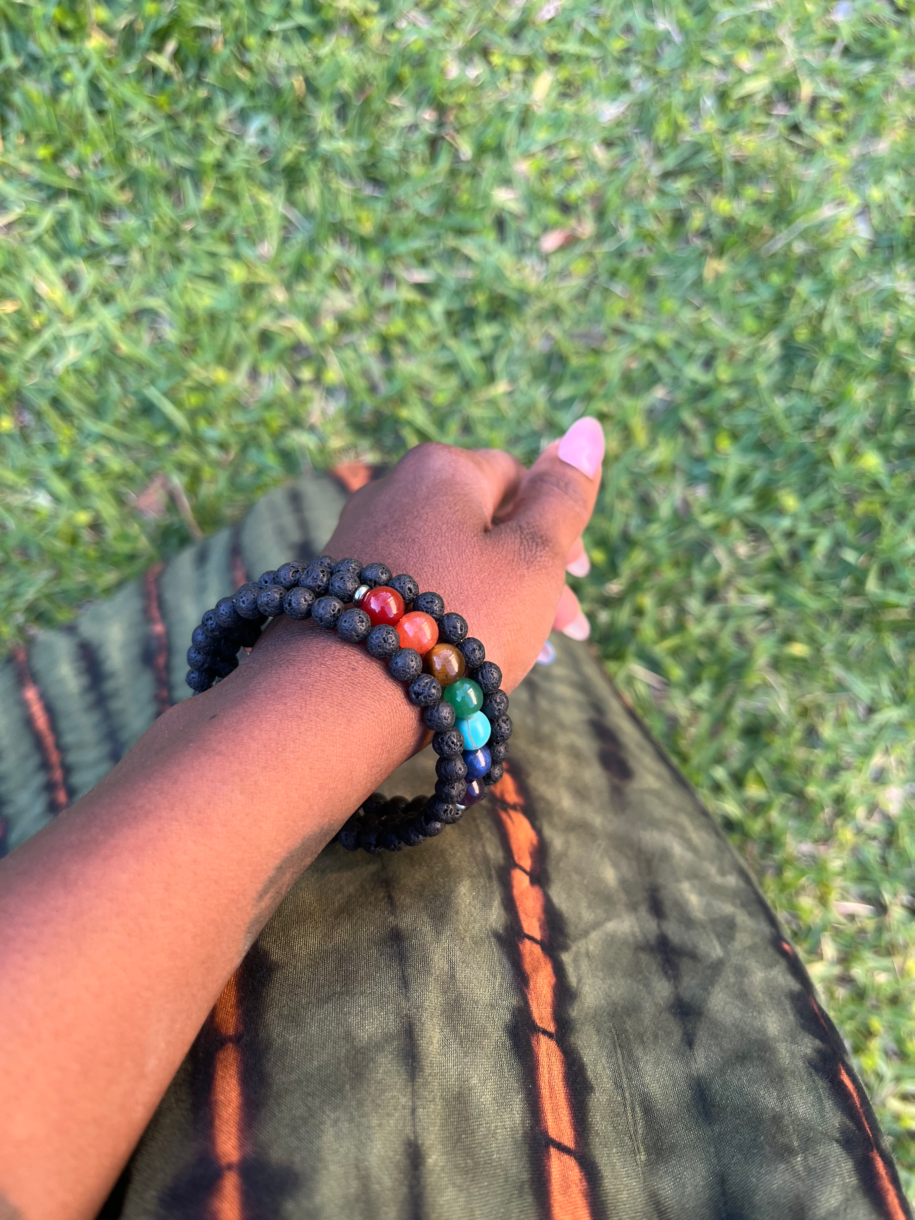 Reiki Infused Chakra Bracelet ( 3 stands)