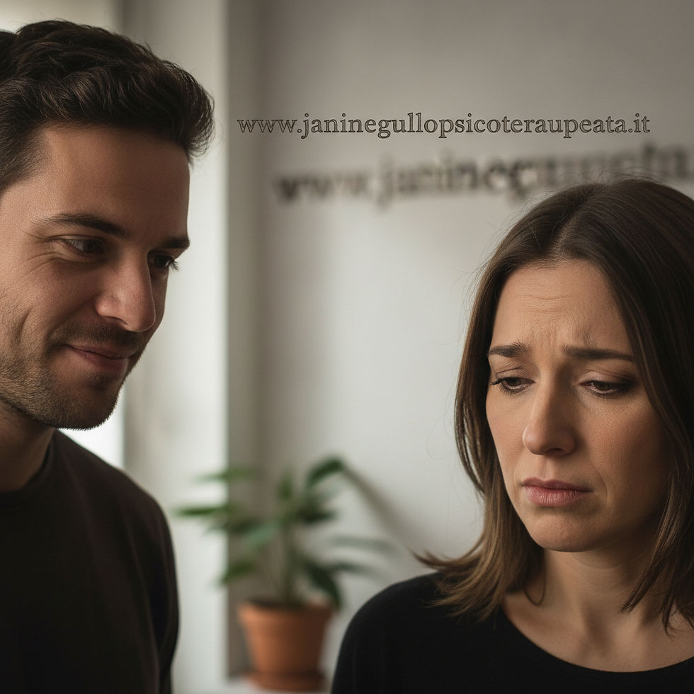 uomo narcisista che deride la donna