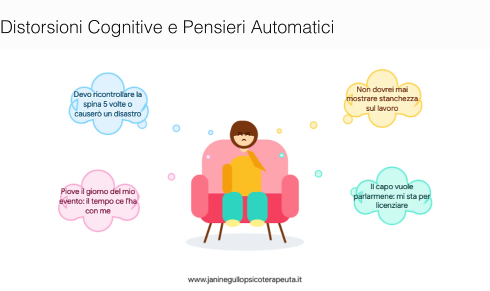 distorsioni cognitive, persona che pensa