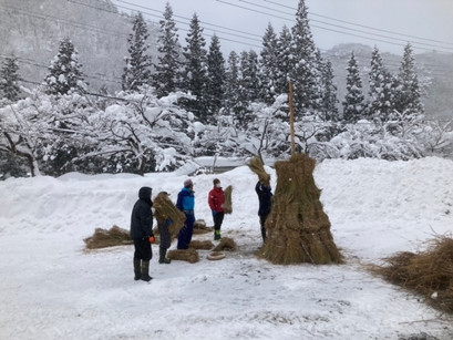 白布温泉 さいと焼き準備&雪下ろし