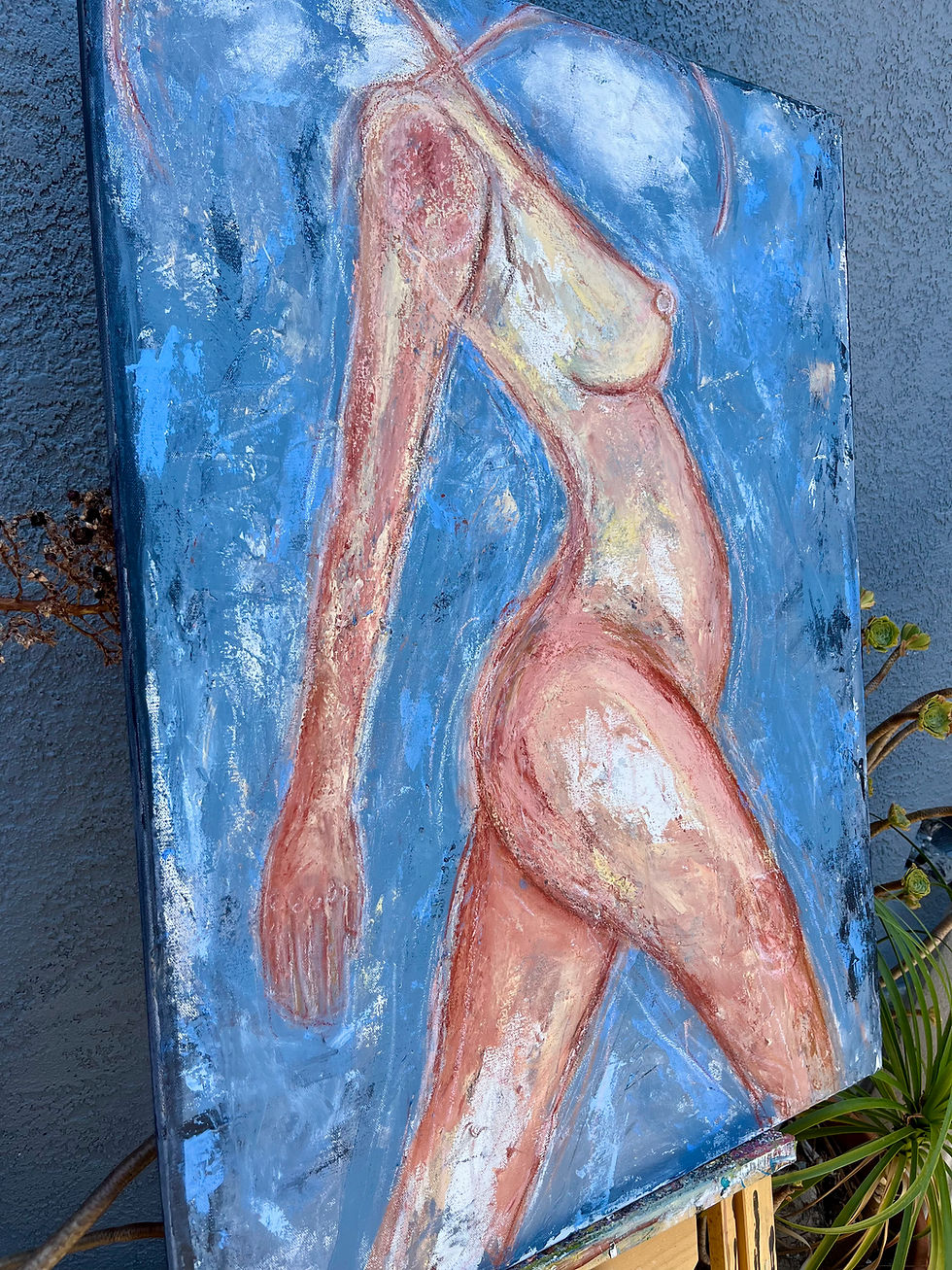 Thumbnail: Abstract figurative painting of a woman moving forward, symbolizing trust, growth, and personal transformation.