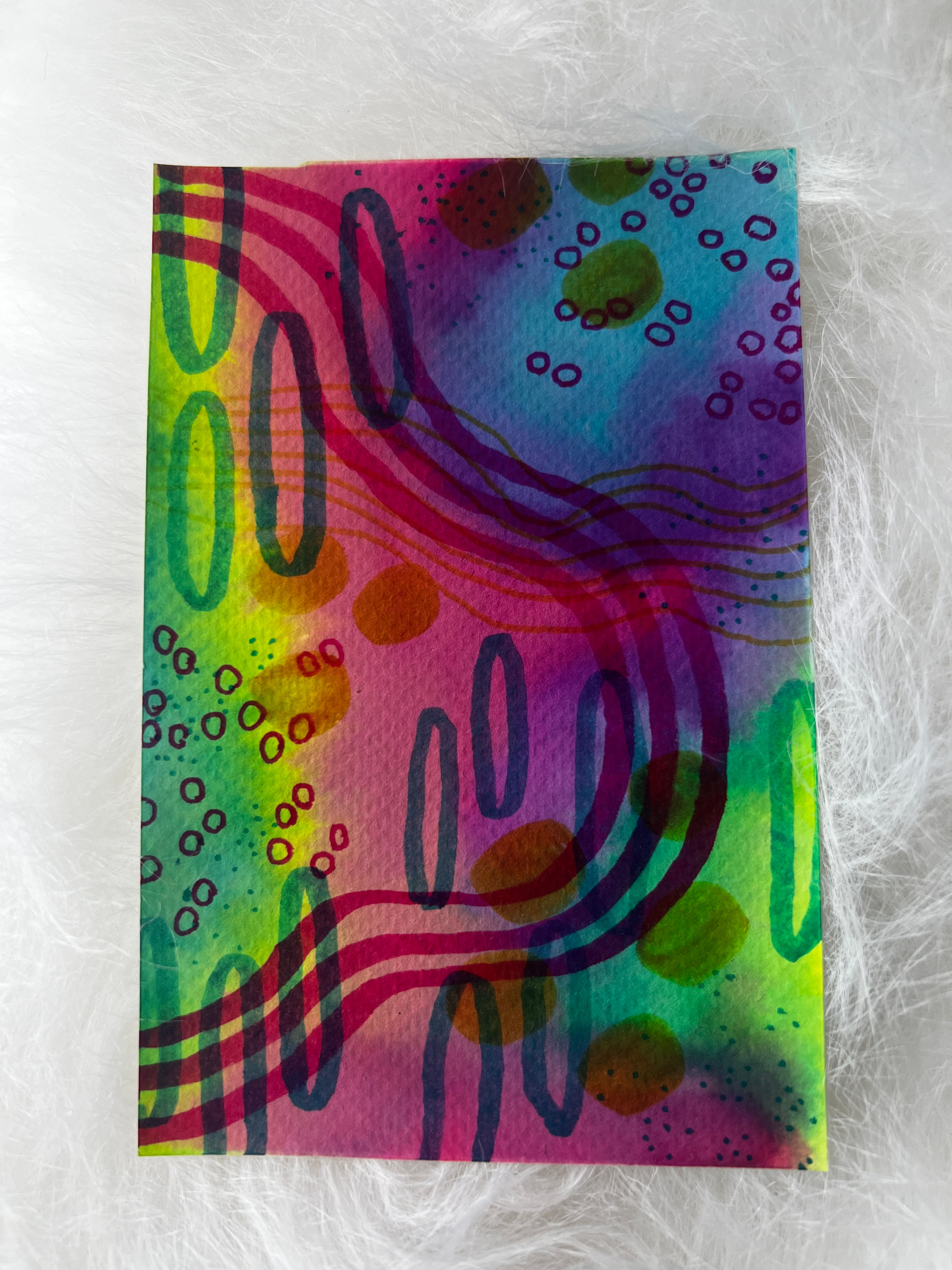 Original Abstract Ink Painting “E”