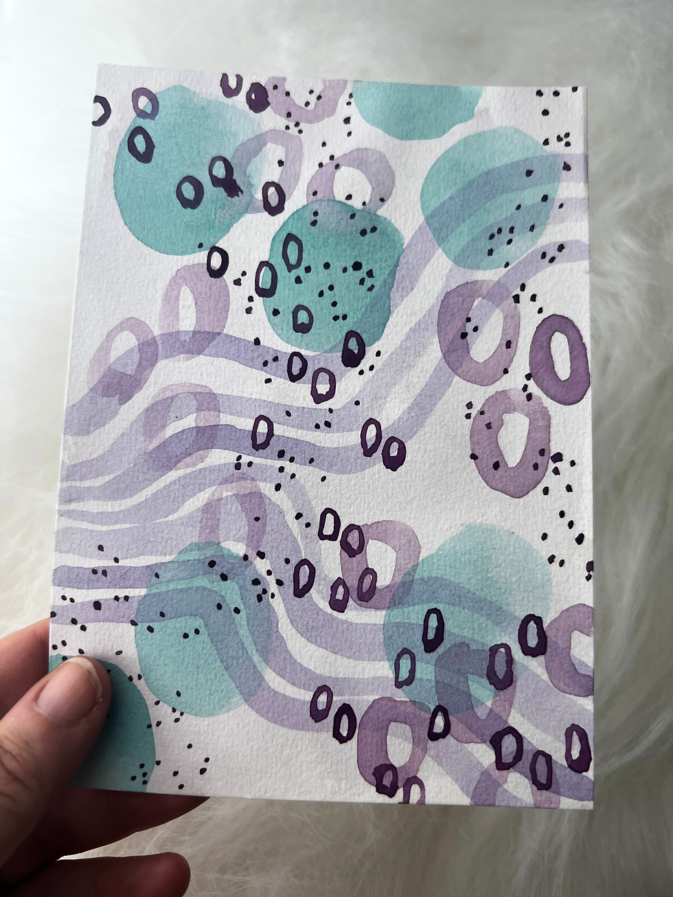 Thumbnail: Original Abstract Watercolour Painting “F"