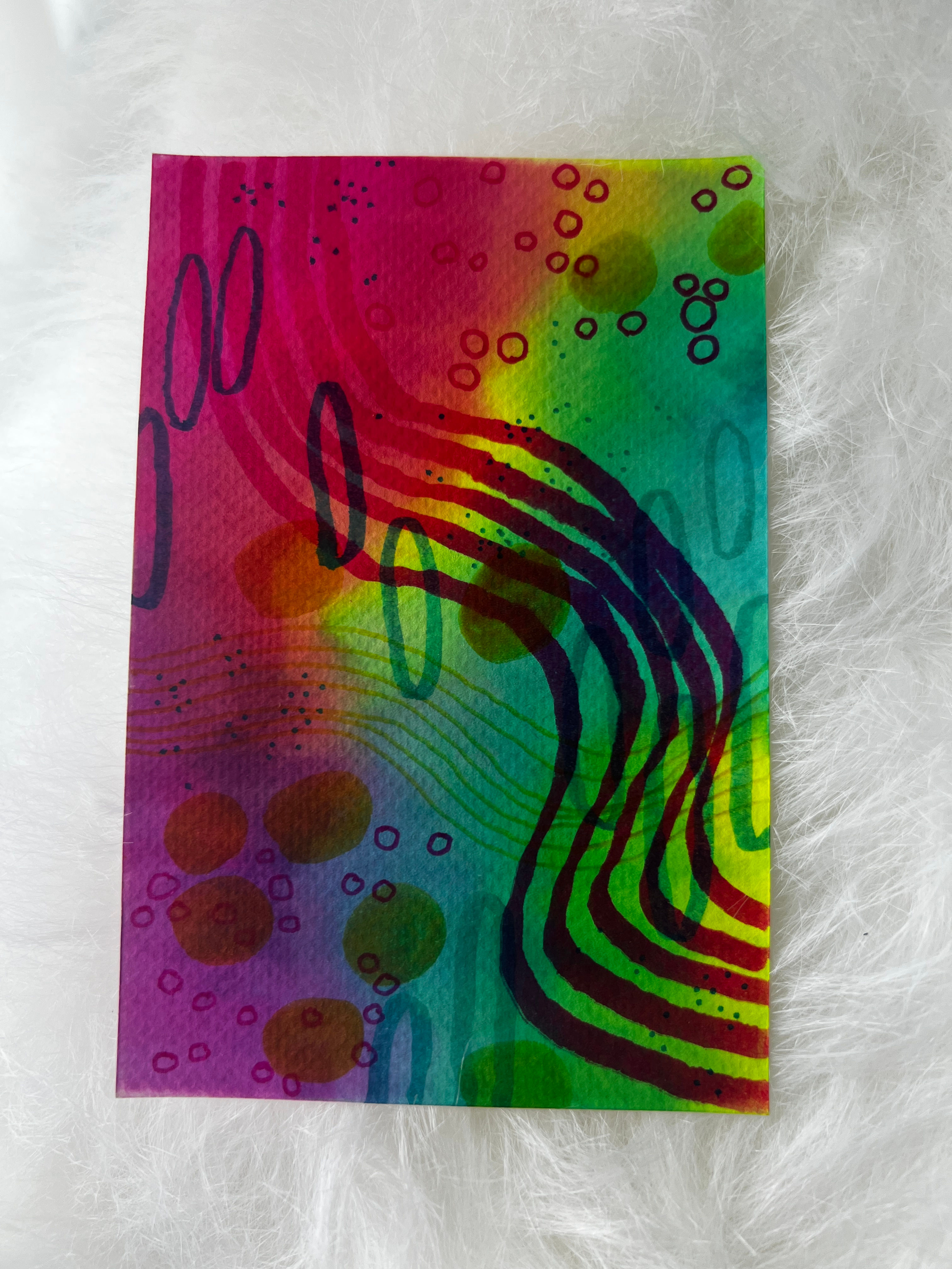 Original Abstract Ink Painting “D”