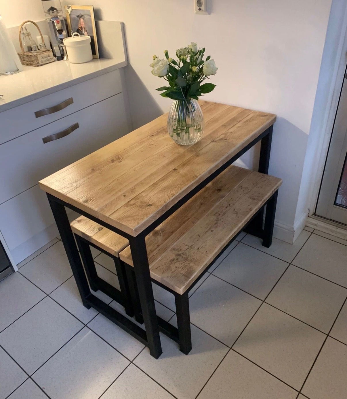 Compact Industrial Dining Table