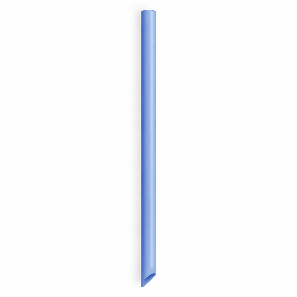 Miniatura: Popotes Azul Cielo Para Tapioca 23cm de Largo y 1.1cm de Ancho