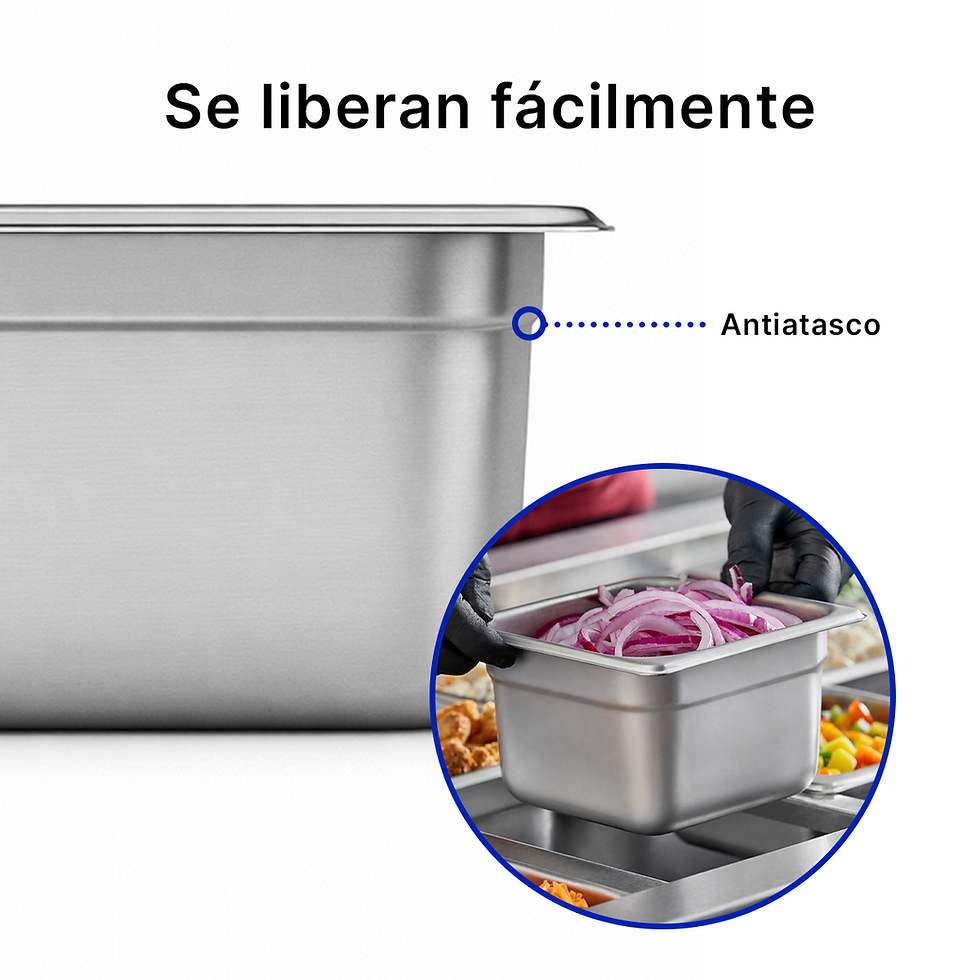 Miniatura: Inserto Contenedor Acero Inoxidable Cuarto x 6" Antiatasco