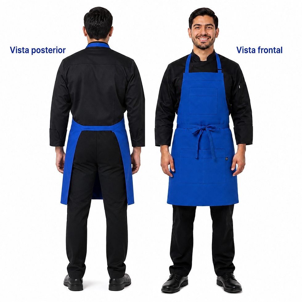 Miniatura: Mandil Color Azul Para Chef Delantal Cocina Mesero Dili