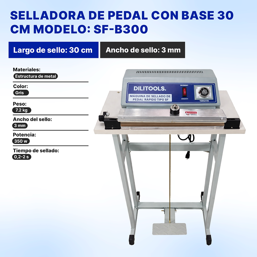 Miniatura: Selladora de pedal para uso industrial disponible en tres tamaños