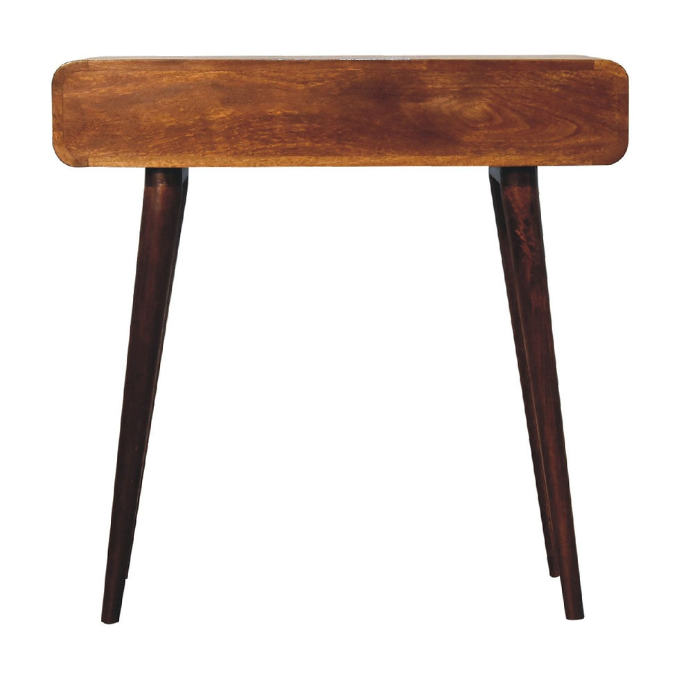 Thumbnail: Chestnut Curved Hallway Table