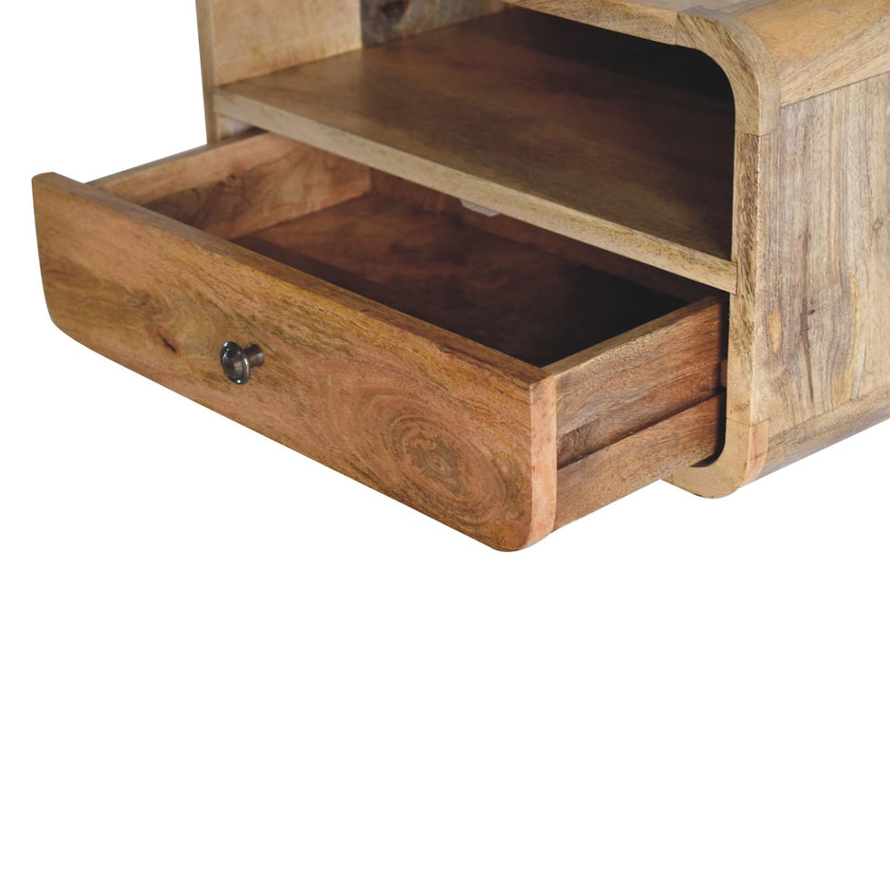 Thumbnail: Large Oak-ish Curve Upper Slot Floating Bedside