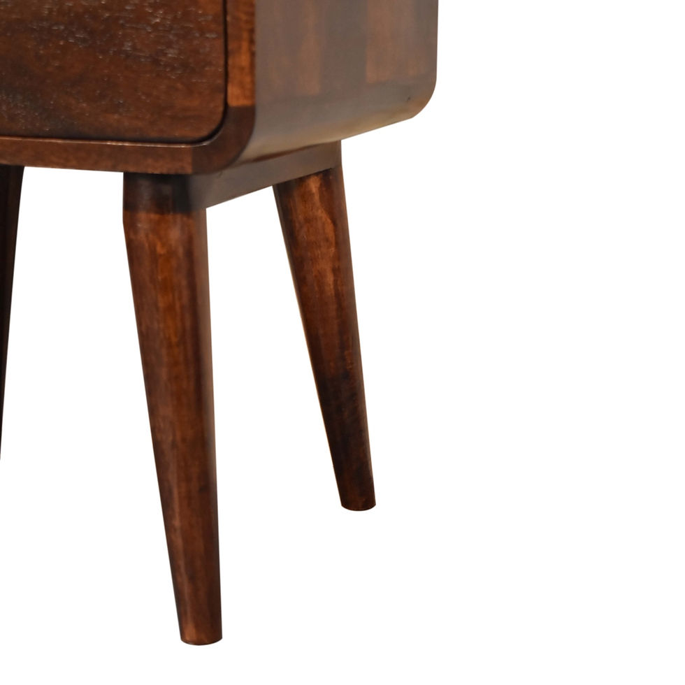 Thumbnail: Curved Dark Walnut Bedside