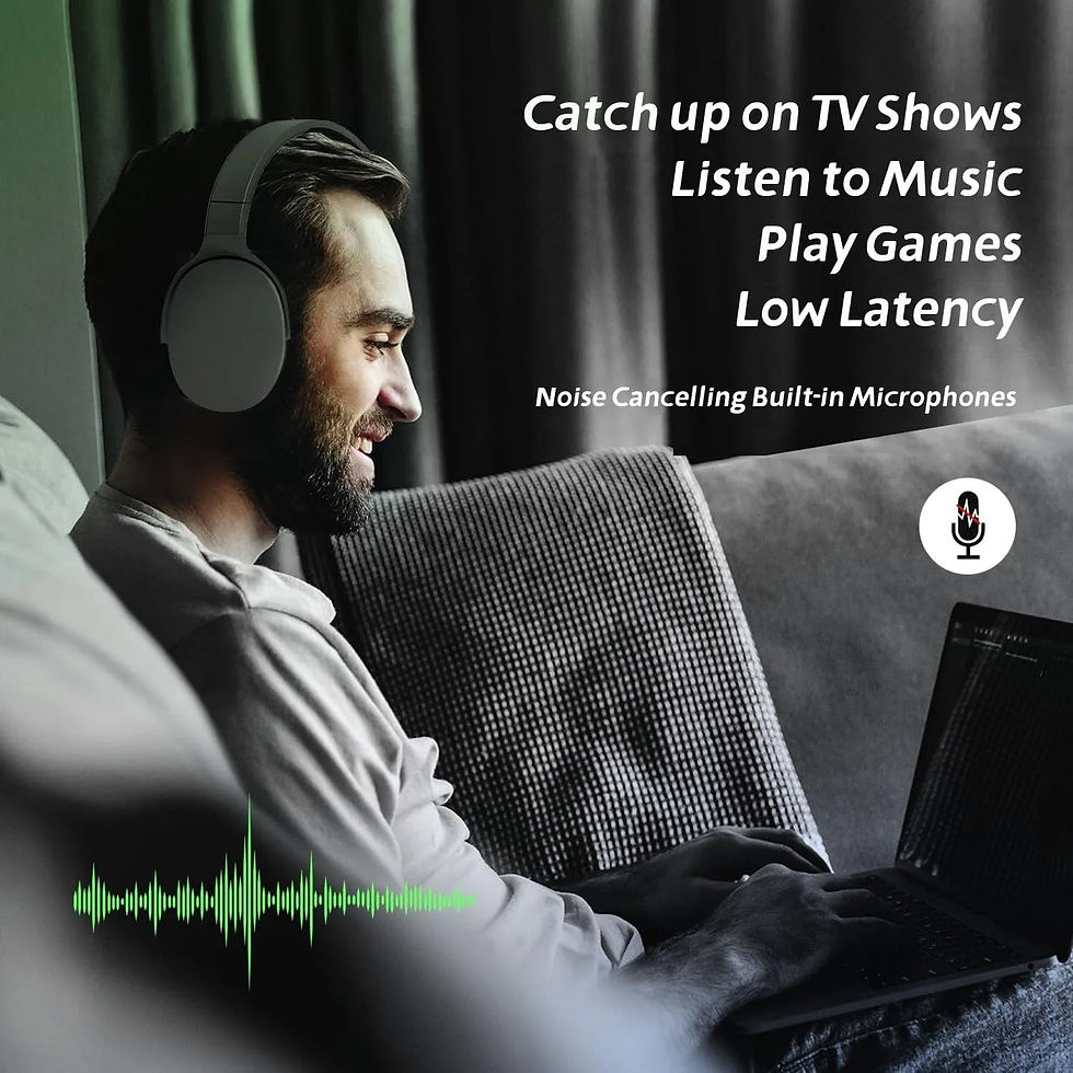 Thumbnail: #P2961 Wireless Bluetooth 5.3 Headphones Over Ear Hifi Stereo Headset