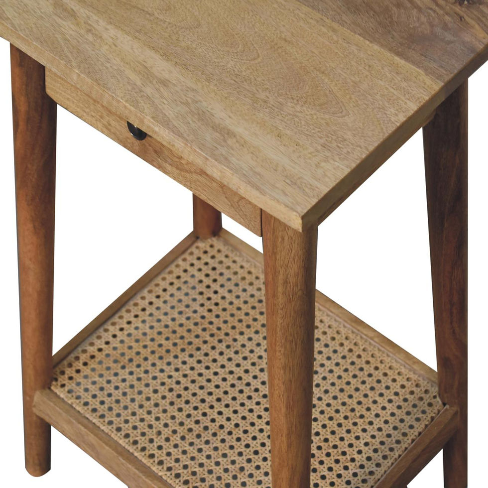 Thumbnail: Woven Solid Wood End Table
